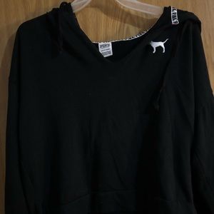 PINK black hoodie🖤